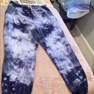 Pink premium campus slim college pants joggers L